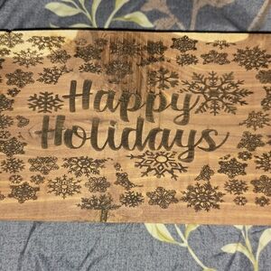 Happy Holidays Wooden Plaque